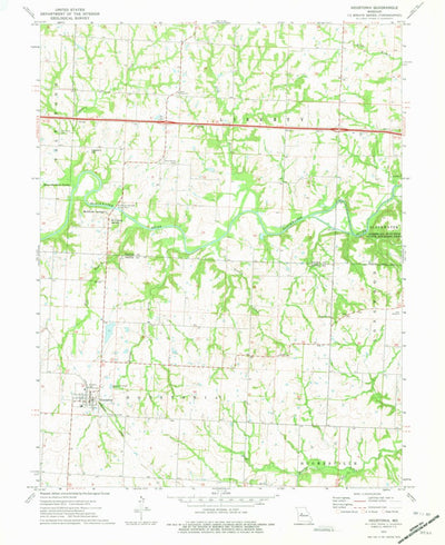 United States Geological Survey Houstonia, MO (1973, 24000-Scale) digital map