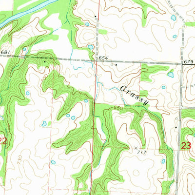United States Geological Survey Houstonia, MO (1973, 24000-Scale) digital map