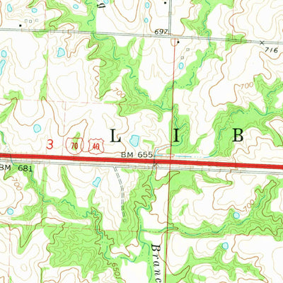 United States Geological Survey Houstonia, MO (1973, 24000-Scale) digital map
