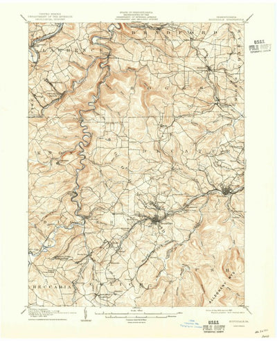 United States Geological Survey Houtzdale, PA (1905, 62500-Scale) digital map