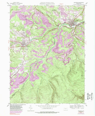 United States Geological Survey Houtzdale, PA (1944, 24000-Scale) digital map