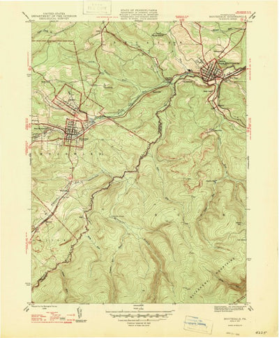 United States Geological Survey Houtzdale, PA (1947, 31680-Scale) digital map