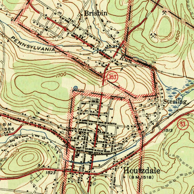 United States Geological Survey Houtzdale, PA (1947, 31680-Scale) digital map