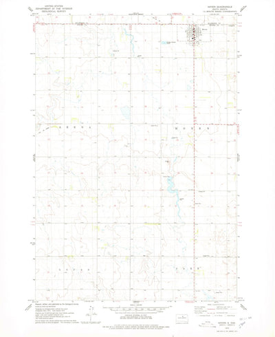 United States Geological Survey Hoven, SD (1974, 24000-Scale) digital map