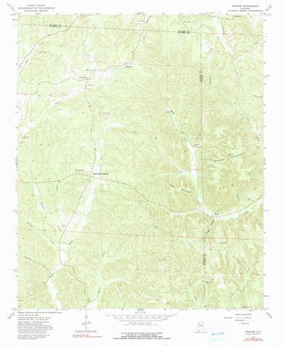 United States Geological Survey Howard, AL (1967, 24000-Scale) digital map