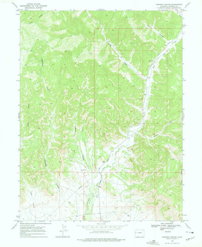 United States Geological Survey Howard Canyon, CO (1968, 24000-Scale) digital map