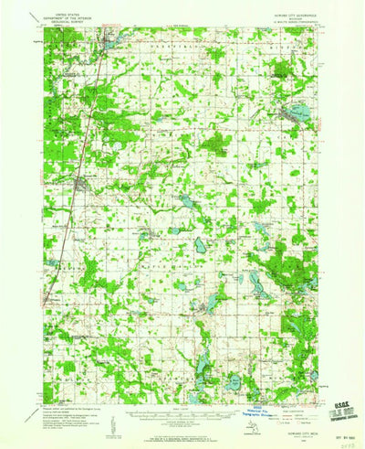United States Geological Survey Howard City, MI (1959, 62500-Scale) digital map