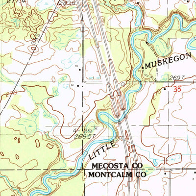 United States Geological Survey Howard City, MI (1985, 24000-Scale) digital map