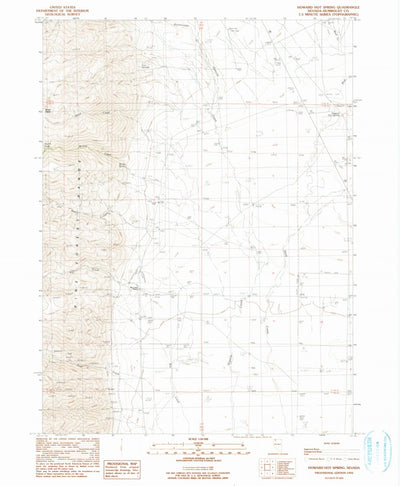 United States Geological Survey Howard Hot Spring, NV (1990, 24000-Scale) digital map