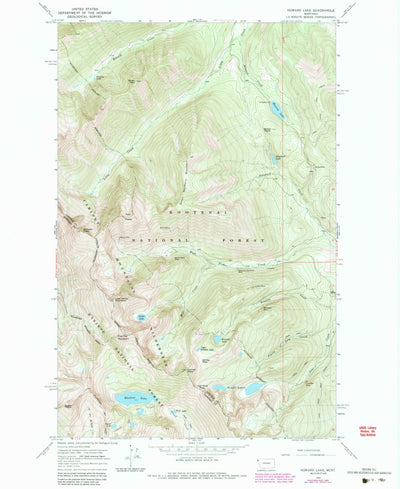 United States Geological Survey Howard Lake, MT (1966, 24000-Scale) digital map