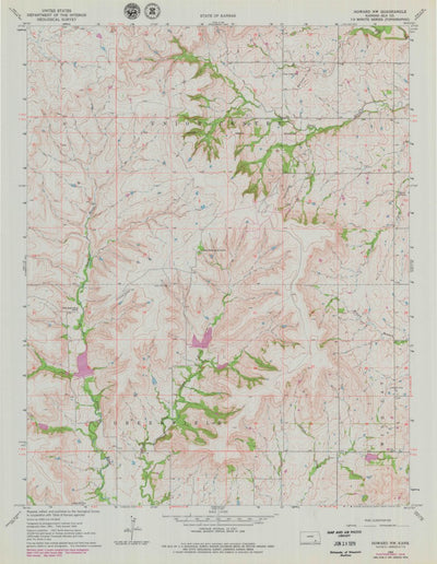 United States Geological Survey Howard NW, KS (1964, 24000-Scale) digital map