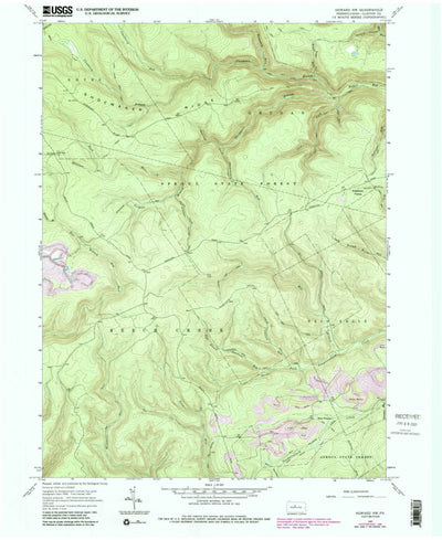 United States Geological Survey Howard NW, PA (1967, 24000-Scale) digital map