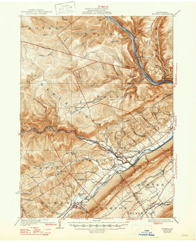 United States Geological Survey Howard, PA (1923, 62500-Scale) digital map