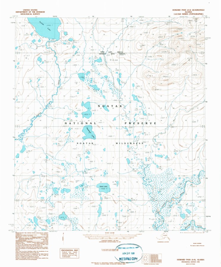 Howard Pass A-4, AK (1990, 63360-Scale) Map by United States Geological ...
