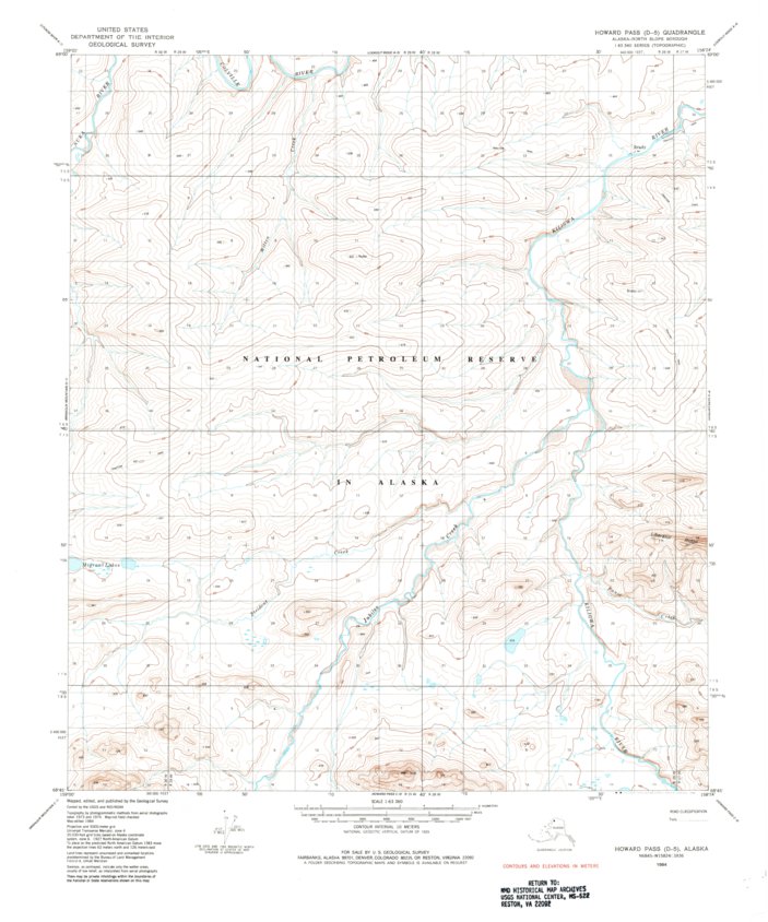 Howard Pass D-5, AK (1984, 63360-Scale) Map by United States Geological ...