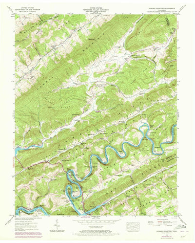 United States Geological Survey Howard Quarter, TN (1942, 24000-Scale) digital map