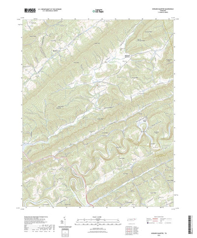 United States Geological Survey Howard Quarter, TN (2022, 24000-Scale) digital map