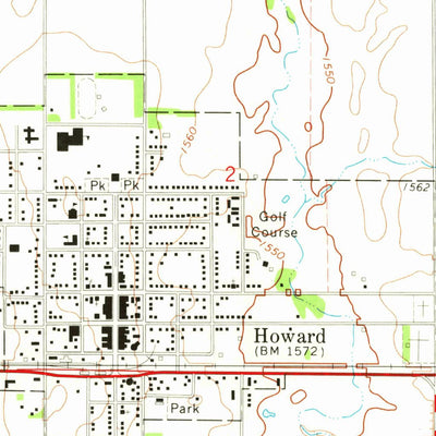 United States Geological Survey Howard, SD (1971, 24000-Scale) digital map