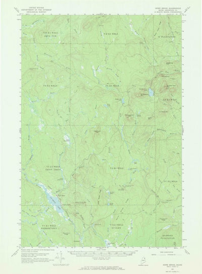 United States Geological Survey Howe Brook, ME (1965, 62500-Scale) digital map