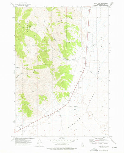 United States Geological Survey Howe Peak, ID (1972, 24000-Scale) digital map
