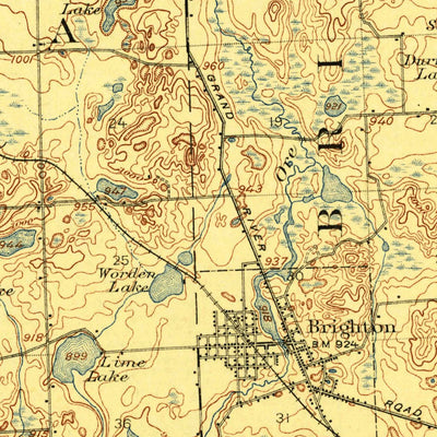 United States Geological Survey Howell, MI (1909, 62500-Scale) digital map