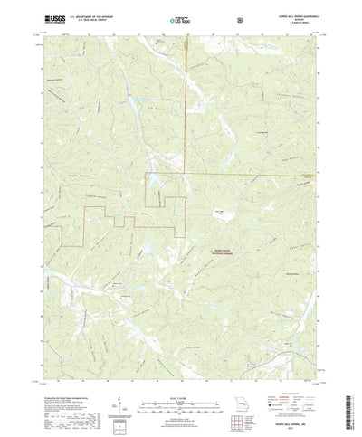 United States Geological Survey Howes Mill Spring, MO (2021, 24000-Scale) digital map
