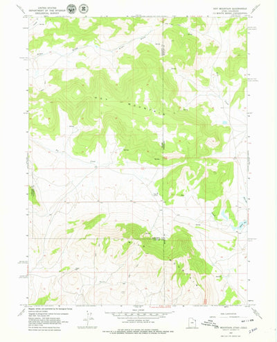 United States Geological Survey Hoy Mountain, UT-CO (1967, 24000-Scale) digital map