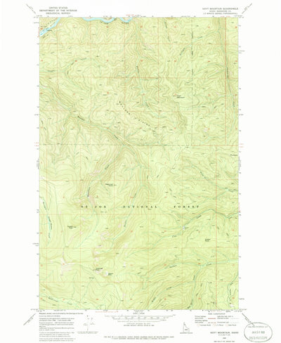 United States Geological Survey Hoyt Mountain, ID (1969, 24000-Scale) digital map