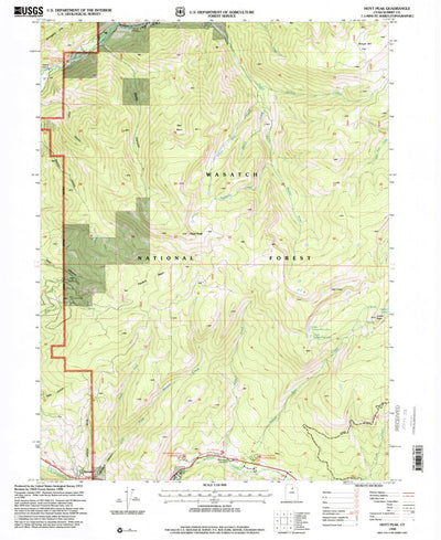 United States Geological Survey Hoyt Peak, UT (1998, 24000-Scale) digital map