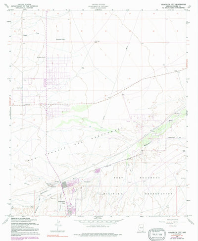 United States Geological Survey Huachuca City, AZ (1958, 24000-Scale) digital map