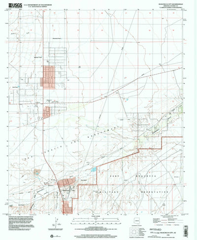 United States Geological Survey Huachuca City, AZ (1996, 24000-Scale) digital map