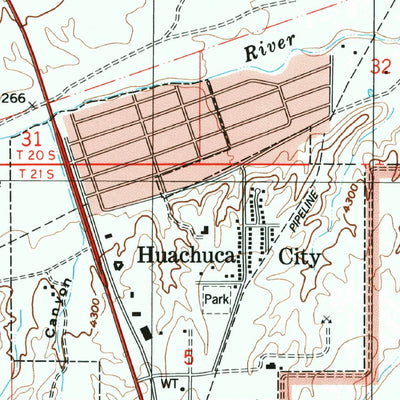 United States Geological Survey Huachuca City, AZ (1996, 24000-Scale) digital map