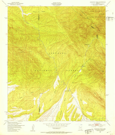 United States Geological Survey Huachuca Peak, AZ (1948, 24000-Scale) digital map