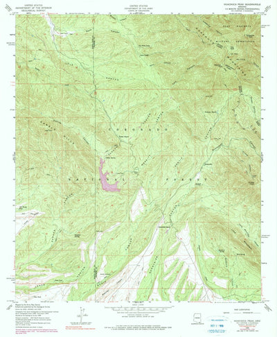 United States Geological Survey Huachuca Peak, AZ (1958, 24000-Scale) digital map