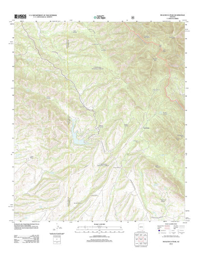 United States Geological Survey Huachuca Peak, AZ (2012, 24000-Scale) digital map