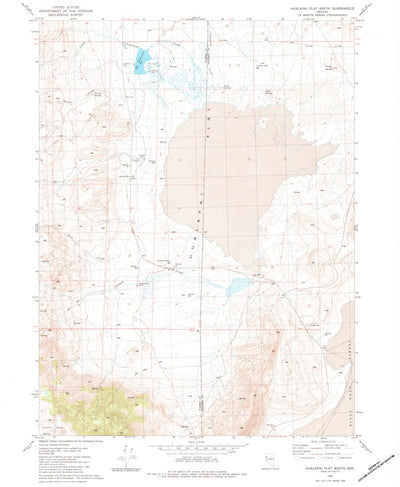 United States Geological Survey Hualapai Flat South, NV (1980, 24000-Scale) digital map