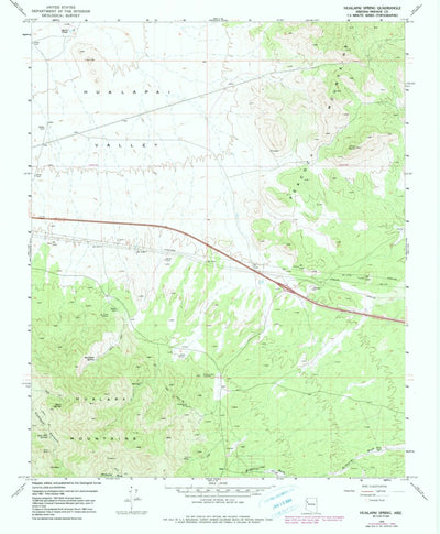 United States Geological Survey Hualapai Spring, AZ (1968, 24000-Scale) digital map