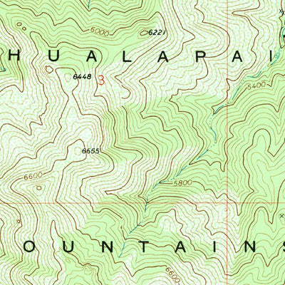 United States Geological Survey Hualapai Spring, AZ (1968, 24000-Scale) digital map