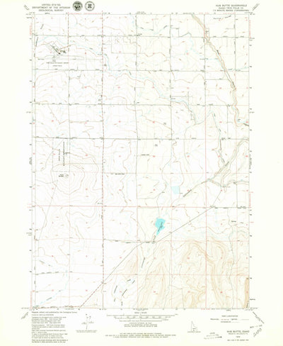United States Geological Survey Hub Butte, ID (1979, 24000-Scale) digital map
