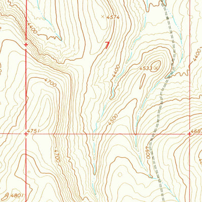 United States Geological Survey Hub Butte, ID (1979, 24000-Scale) digital map