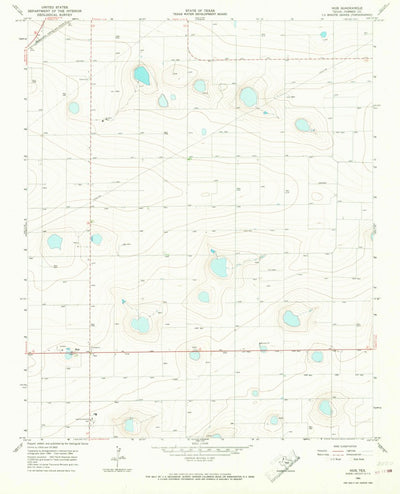 United States Geological Survey Hub, TX (1965, 24000-Scale) digital map