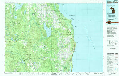 United States Geological Survey Hubbard Lake, MI (1983, 100000-Scale) digital map