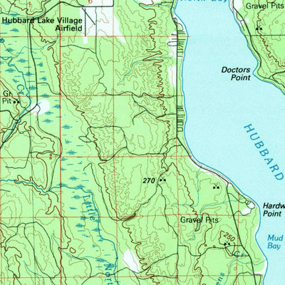 United States Geological Survey Hubbard Lake, MI (1983, 100000-Scale) digital map