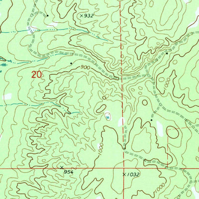 United States Geological Survey Hubbard Lake SW, MI (1972, 24000-Scale) digital map