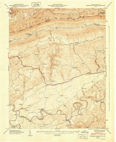 United States Geological Survey Hubbard Springs, VA-KY (1947, 24000-Scale) digital map