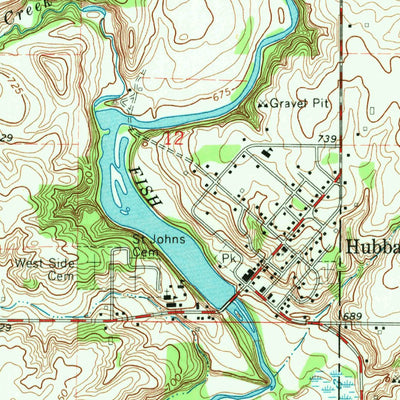 United States Geological Survey Hubbardston, MI (1967, 24000-Scale) digital map