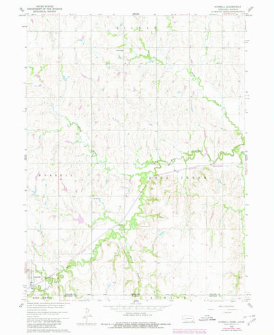 United States Geological Survey Hubbell, NE-KS (1960, 24000-Scale) digital map