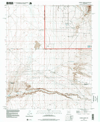 United States Geological Survey Hubbell Spring, NM (1996, 24000-Scale) digital map