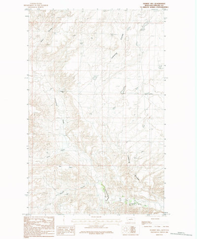 United States Geological Survey Hubert Hill, MT (1984, 24000-Scale) digital map