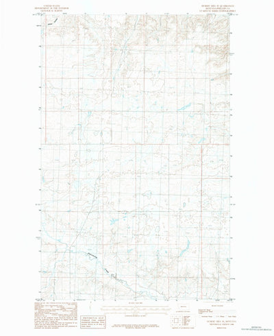 United States Geological Survey Hubert Hill SE, MT (1984, 24000-Scale) digital map